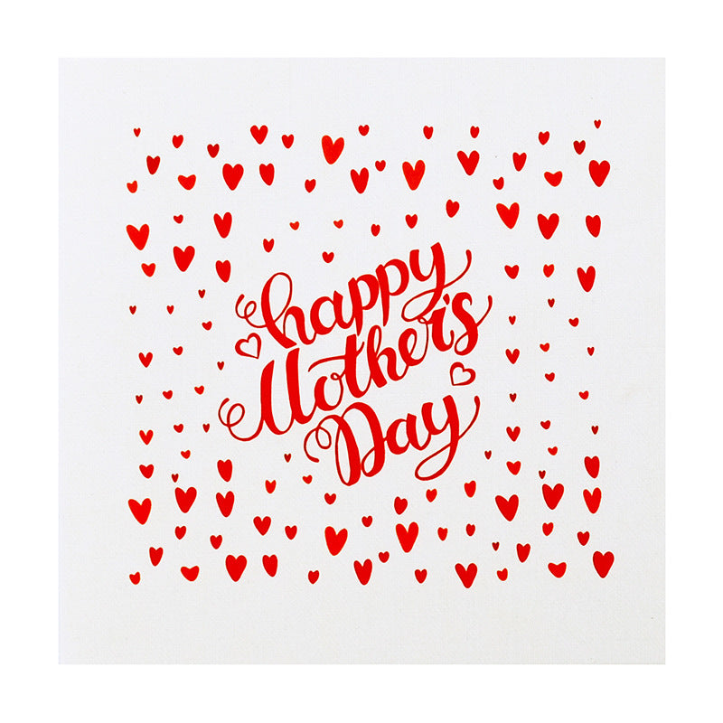 Wholesale of 10pcs/pack Paper Love MINI Square Mother's Day Greeting Cards